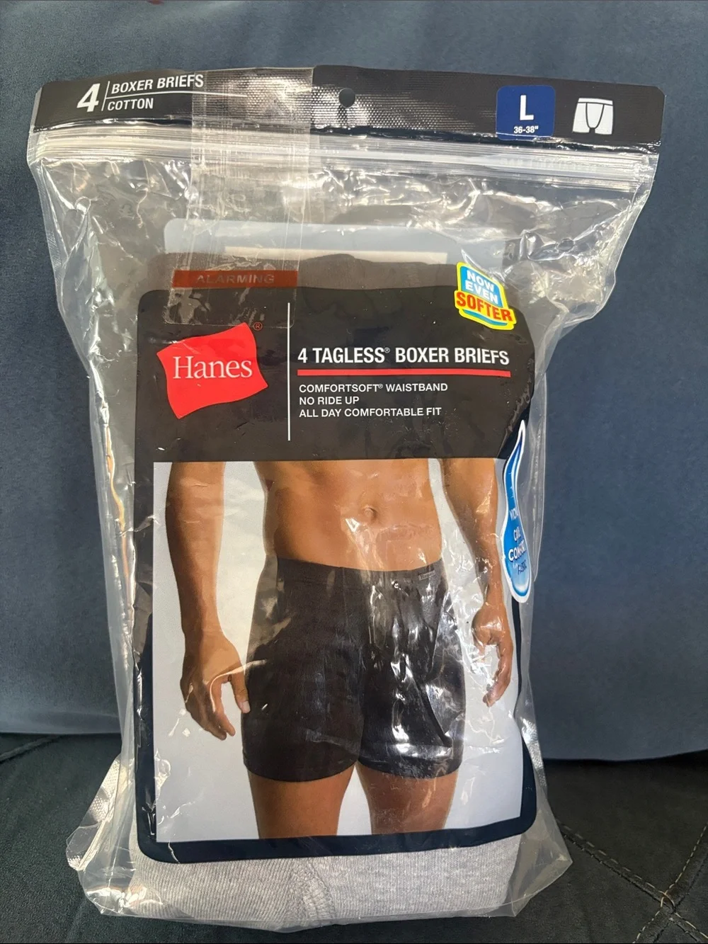 Hanes Men's Tagless Boxer Briefs - Black (4 Pack)